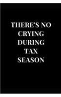 There's No Crying During Tax Season: Funny Sarcasm Lined Notebook Journal