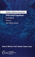 Student Solution Manual for Differential Equations