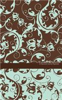 Password Keeper: A Password Journal Organizer (blue & brown floral)