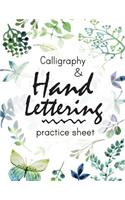 Calligraphy and Hand Lettering Practice Sheet