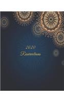 Reservations 2020: Reservation Book for restaurants, bistros and hotels - 370 pages - 1 day=1 page
