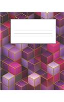 Purple Composition Notebook: Wide Ruled Notebook Lined School Journal - 110 Pages - 7.5 x 9.25" - Children Kids Girls Boys Teens Women Wide Ruled School Composition Books