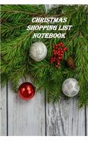 Christmas Shopping List Notebook