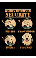 Golden Retriever Security zzz door bell zzz stormy weather zzz burglar fridge door