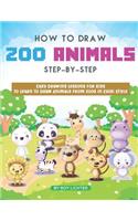 How to Draw Zoo Animals Step-By-Step: Easy Drawing Lessons for Kids to Learn to Draw Animals from Zoos in Chibi Style