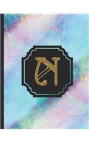 Letter N Monogram Notebook