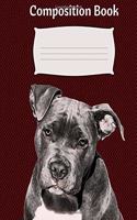Pit Bull Composition Book: Adorable Pit Bull Design, 8.5x11 College Ruled, 200 Pages to Use for Writing, School, Journal