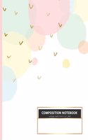 COMPOSITION NOTEBOOK College ruled l 8.5x11 in l 100 P: Pink mint yellow dotted bubble book writing journal for women, girls(4 Composition Notebook for Women)