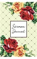 Sermon Notes Journal: Pretty Floral Design: Inspirational Sermon Notebook