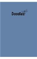 Doodles Journal - Great for Sketching, Doodling, Project Planning or Brainstorming: Medium Ruled, Soft Cover, 6 x 9 Journal, Blue-Gray, 100 Pages