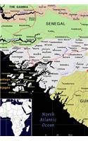 Modern Day Color Map of Guinea-Bissau in Africa Journal: Take Notes, Write Down Memories in this 150 Page Lined Journal