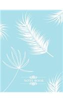 Notebook: Feather Cover Notebook Journal Diary, 110 Lined pages, 8.5" x 11"