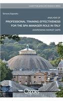 Analysis of Professional Training Effectiveness For The Spa Manager Role In Italy