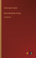 Down the Ravine; A story: in large print