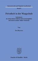 Privatheit in Der Waagschale