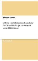 Offene Immobilienfonds Und Die Problematik Der Permanenten LiquiditÃ¤tszusage