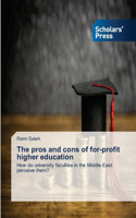 pros and cons of for-profit higher education