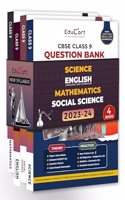 Educart CBSE Class 9 Question Bank SCIENCE, MATHS, SOCIAL SCIENCE & ENGLISH For 2023-2024 (Combo of 4 Books)