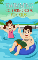 swimming Coloring book For Kids Ages 4-12