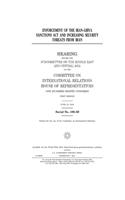 Enforcement of the Iran-Libya Sanctions Act and increasing security threats from Iran