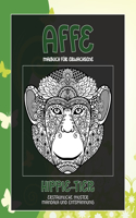 Malbuch für Erwachsene - Erstaunliche Muster Mandala und Entspannung - Hippie-Tier - Affe