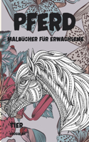 Malbücher für Erwachsene - Grosse A4 - Tier - Pferd