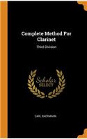 Complete Method For Clarinet