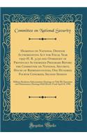 Hearings on National Defense Authorization Act for Fiscal Year 1997-H. R. 3230 and Oversight of Previously Authorized Programs Before the Committee on National Security, House of Representatives, One Hundred Fourth Congress, Second Session: Militar