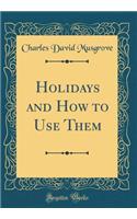 Holidays and How to Use Them (Classic Reprint)
