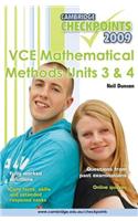 Cambridge Checkpoints VCE Mathematical Methods Units 3 and 4 2009