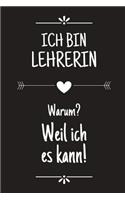 Ich bin Lehrerin