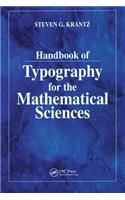Handbook of Typography for the Mathematical Sciences