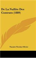 De La Nullite Des Contrats (1889)
