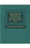 Theorie de L'Impot, Question Mise Au Concours Par Le Conseil D'Etat Du Canton Do Vaud En 1860