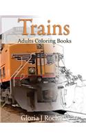 Trains Adults Coloring Book