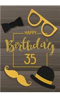 Happy Birthday 35: Keepsake Journal Notebook Space For Best Wishes, Messages & Doodling V35