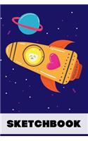 Cat Astronaut Sketchbook for Kids (120 Pages)