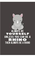 Always Be Yourself Unless Can Be A Rhino Then Always Be A Rhino