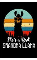 She's a Bad Grandma Llama !: Blank Lined Notebook Journal With Funny Sassy Saying On Cover - 6"x9", 120 Page Lined Paperback journal