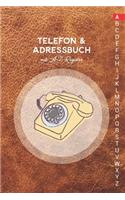 Telefon & Adressbuch mit A-Z Register: Telefonbuch zum eintragen