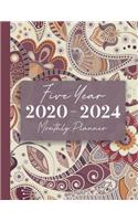 2020-2024 Five Year Monthly Planner