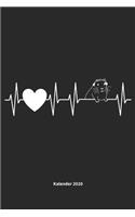 Herzschlag Meerschweinchen: Jahresplaner / Terminplaner / Kalender 2020 Meerschweinchenliebhaber - DIN A5 - Geschenk Meerschweinchen