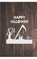 Happy Halloween - Spider Web - Graveyard - Bat - Journal