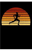 Runner Notebook: Vintage Sunset Running 6 x 9 Dotted Dot Grid Journal Gift For Runners And Joggers (108 Pages)
