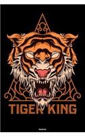 Tiger King Notebook: Tiger Wildlife Design Journal Predator Beast Style Composition Book Big Cat Animal Love Gift