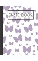Purple Butterflies Sketchbook