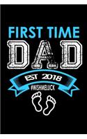 First Time Dad Est. 2018 #wishmeluck: 110 Game Sheets - Four in a Row Fun Blank Games - Soft Cover Book for Kids for Traveling & Summer Vacations - Mini Game - Clever Kids - 110 Lined pa