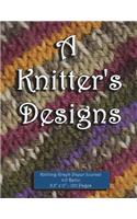 Knitting Graph Paper Journal. 4: 5 Ratio. 8.5" x 11". 120 Pages: Colorful Knitted Wool Stripes Pattern Cover. Knitting Graphs, Knitters Journal, Knitting Design Grid, Blank Knitting