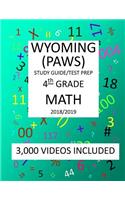 4th Grade WYOMING PAWS, 2019 MATH, Test Prep