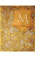 Monogram "M" Sketchbook: Blank Art Pad Notebook Journal(13 Monogram Nouveauone 150 Sketch)